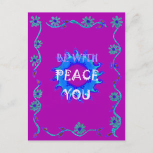 Carte Postale Belle conception graphique extraordinaire jaune or