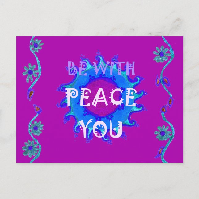 Carte Postale Belle conception graphique extraordinaire jaune or (Devant)