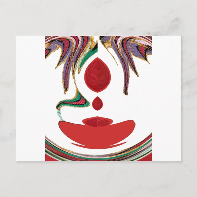 Carte Postale Belle couleur de texture rouge, blanche, violet et (Devant)