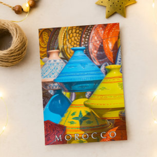 Carte Postale Belle cuisine colorée marocaine tadine