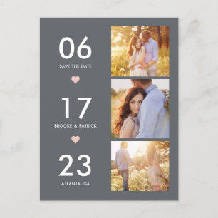 Carte Postale Belle Date MODIFICATIVE COULEUR Enregistrer La Dat