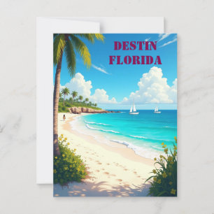 Carte Postale Belle Destin Florida Sunset Beach