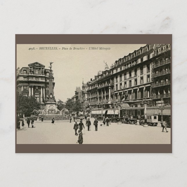 Carte Postale Belle Epoque Bruxelles Place De Brouckere (Devant)
