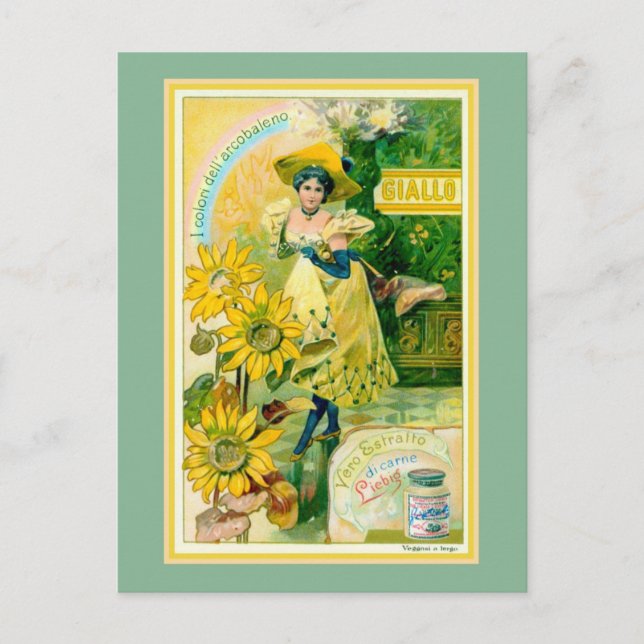 Carte Postale Belle epoque Italien extrait de viande publicité (Devant)