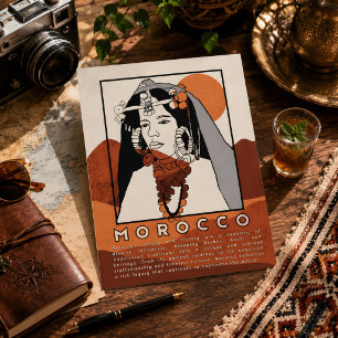 Carte Postale Belle femme berbère de Marrakech Maroc