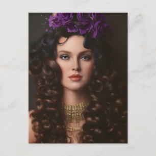 Carte Postale Belle Femme Courbe Haired