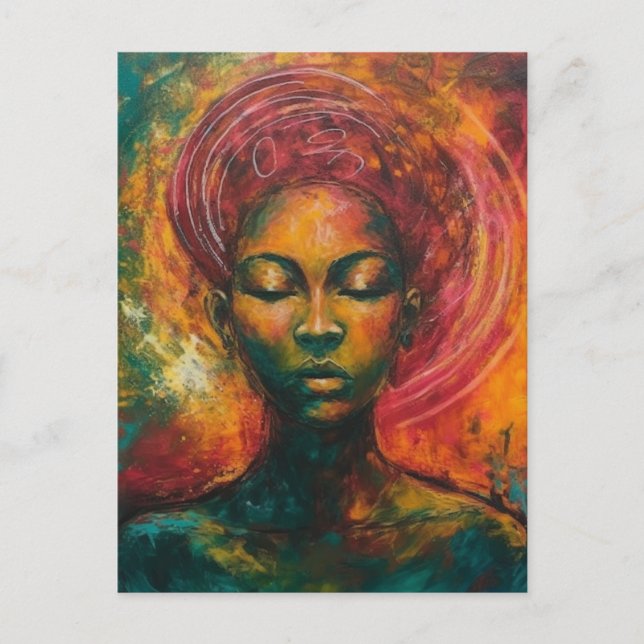 Carte Postale Belle femme noire (Devant)