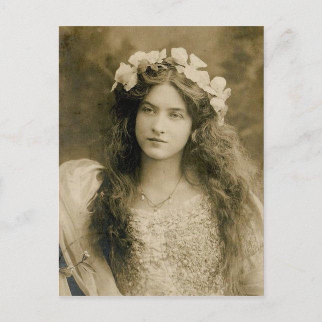 Carte Postale Belle fille Vintage (Devant)