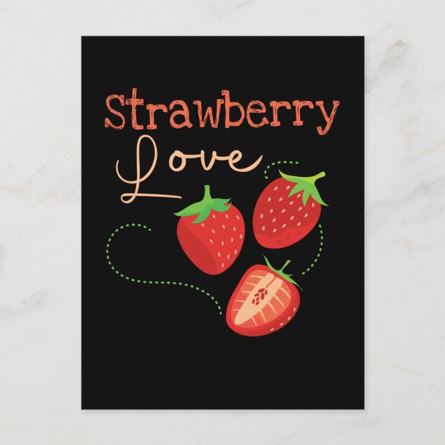 Carte Postale Belle fraise Jardin Nourriture d'été (Devant)