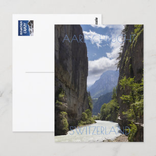 Carte Postale Belle Gorge Aare, Suisse