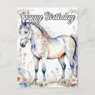 Carte Postale Belle illustration de cheval Majestic