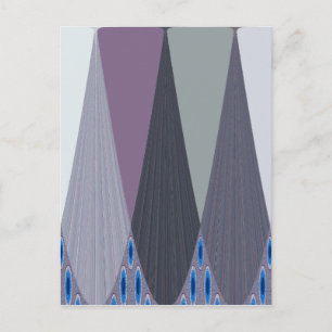 Carte Postale Belle Impression d'art au design Chevron Incroyabl