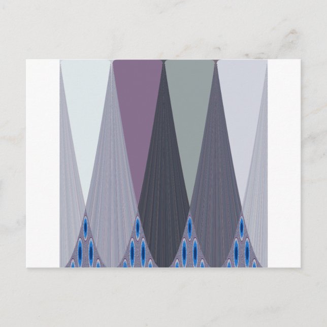 Carte Postale Belle impression Extraordinaire Chevron Design Art (Devant)