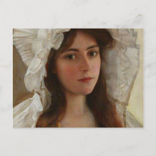 Carte Postale Belle jeune dame d'Albert Lynch, art vintage