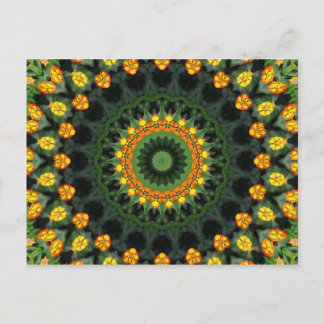 Carte Postale Belle Lantana orange et jaune Kaleidoscope 1