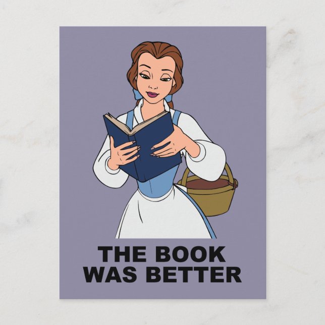 Carte Postale Belle | Le livre était meilleur (Devant)