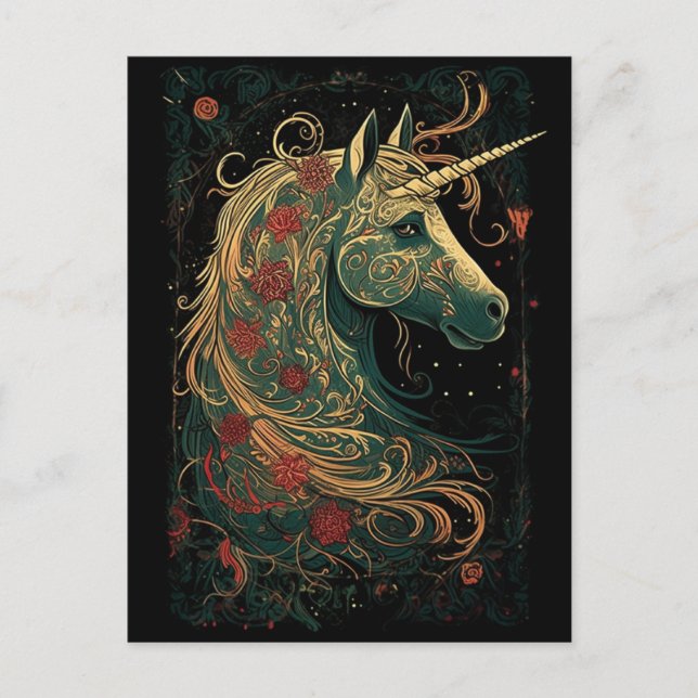 Carte Postale Belle licorne (Devant)