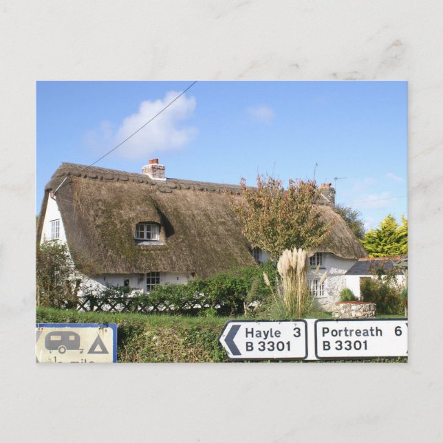 Carte Postale Belle maison de chaume (Devant)