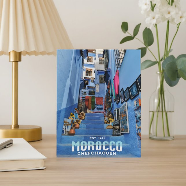 Carte Postale Belle Marocaine Chefchaouen Blue North City (Créateur téléchargé)