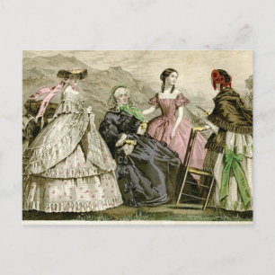 Carte Postale Belle mode 1859
