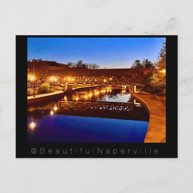 Carte Postale Belle Naperville - Réflexions de Riverwalk #2 (Devant)