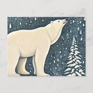 Carte Postale Belle Ours Polaire Artique