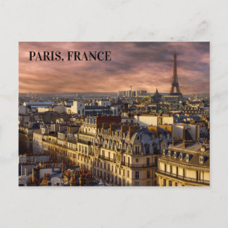 Carte Postale Belle Paris France Toit Terrasse Photo Tour Eiffel
