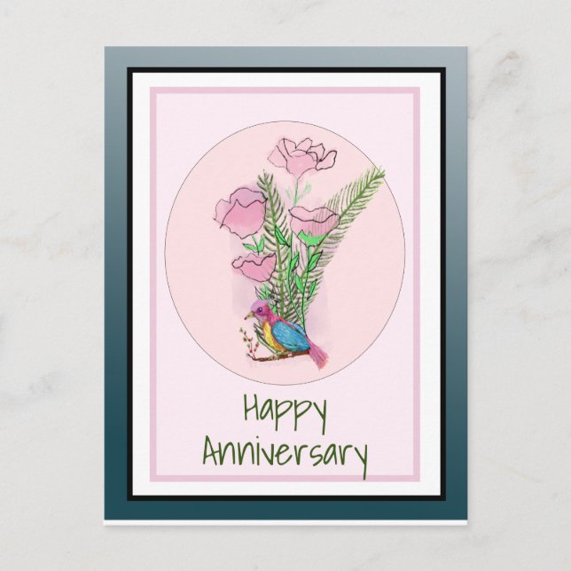 Carte Postale Belle personnalisation pour l'anniversaire de la f (Devant)