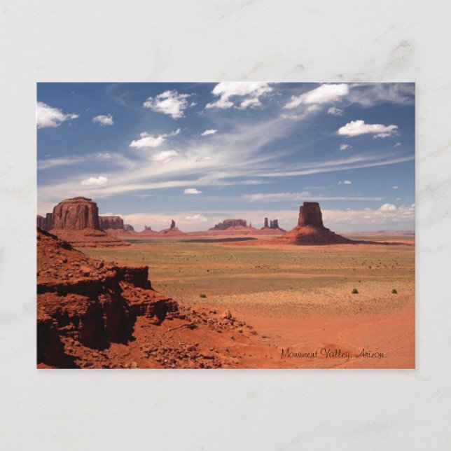 Carte Postale Belle photo de Monument Valley en Arizona (Devant)