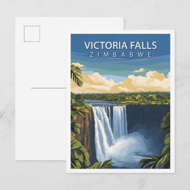 Carte Postale Belle Place Victoria Falls Zimbabwe Travel (Devant / Derrière)