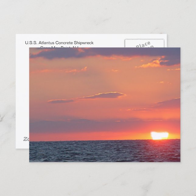 Carte Postale Belle plage de Sunset, Cape May, NJ (Devant / Derrière)