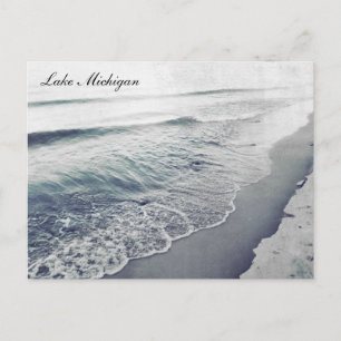 Carte Postale Belle plage Retro Lake Michigan Shoreline