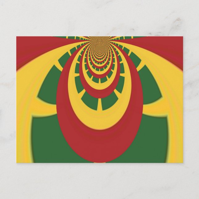 Carte Postale Belle Rasta Extraordinaire Couleurs Art Imprimer (Devant)