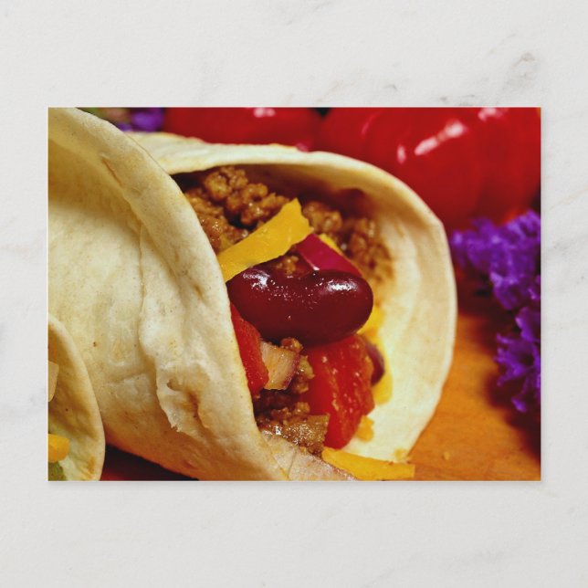 Carte Postale Belle recette de Burrito pour les gourmets (Devant)