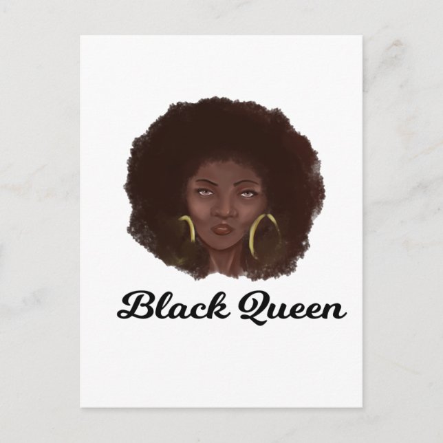 Carte Postale Belle Reine noire (Devant)
