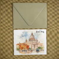 Belle Rome Italie aquarelle peinture