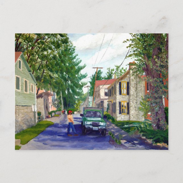 Carte Postale Belle rue Elsah Illinois (Devant)