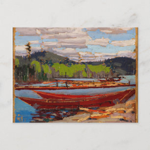 Carte Postale Belle scène du lac canadien Tom Thomson Bateaux