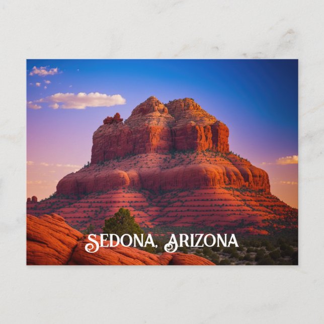 Carte Postale Belle Sedona Arizona Red Rocks Paysage Art (Devant)