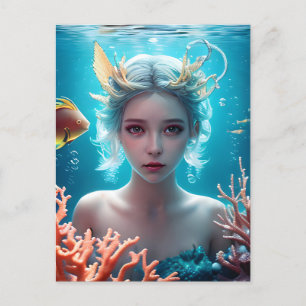 Carte Postale Belle Sirène Sous L'Eau
