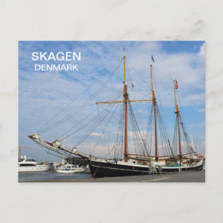 Carte Postale Belle Skagen Danemark Vieux Navire Postard!