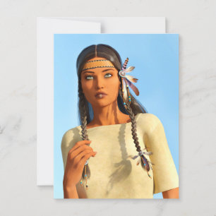 Carte Postale Belle tenue autochtone amérindienne