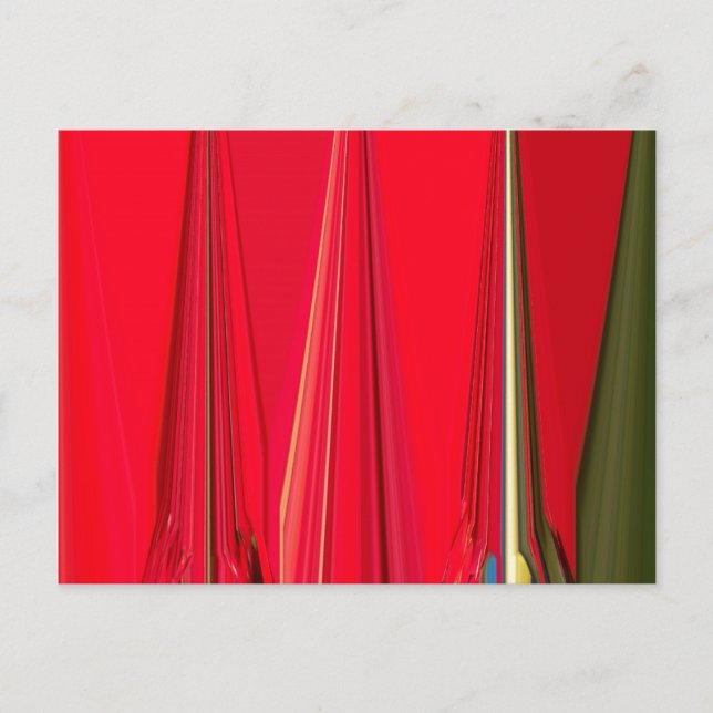Carte Postale Belle texture rouge Couleur Art Abstrait (Devant)