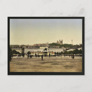 Carte Postale Bellecour Place, Lyon, France Photochrom vintage