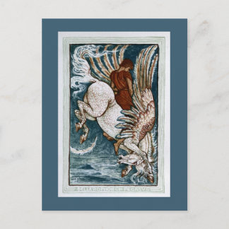 Carte Postale Bellerophon sur Pégase