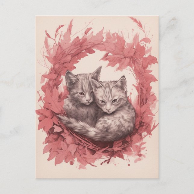Carte Postale Belles chatons (Devant)