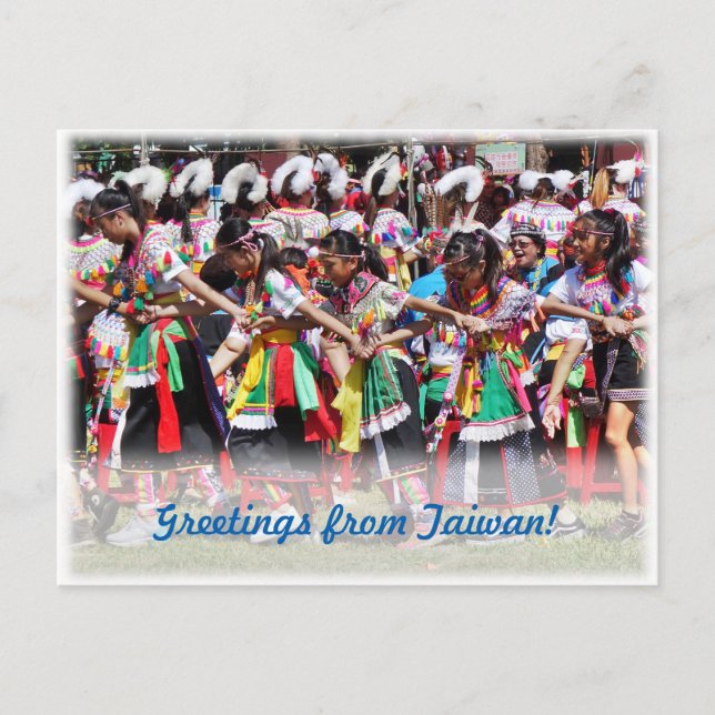 Carte Postale Belles danseuses autochtones de Taïwan (Devant)