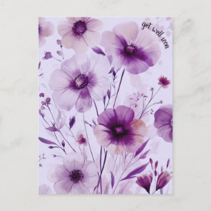 Carte Postale Belles Fleurs Sauvages FLEURS BON RETABLISSEMENT