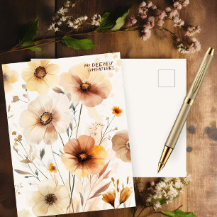 Carte Postale Belles Fleurs Sauvages FLEURS DÉSOLÉ POUR VOTRE PE