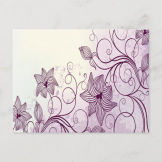 Carte Postale Belles fleurs violettes